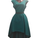 Spoločenské asymetrické šaty OGON AA zelené